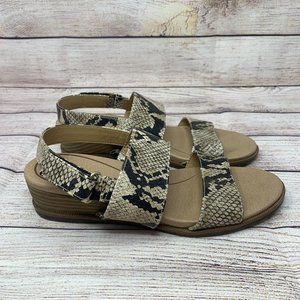 Dr Scholls Freeform Strap Sandals Snakeskin Print Women’s Size 7